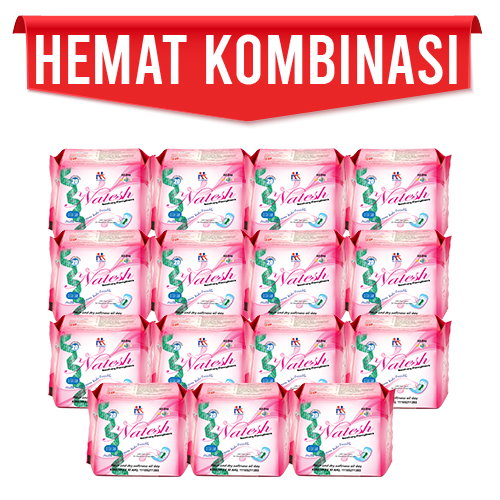 Pembalut Natesh Pantyliner 15 pak Paket Hemat